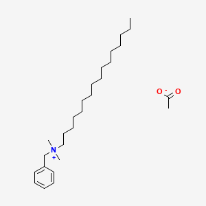 Benzyldimethylhexadecylammonium acetate