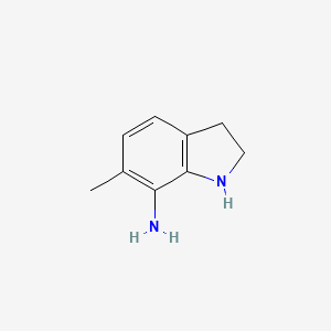 molecular formula C9H12N2 B6359165 6-Methylindolin-7-amine CAS No. 1780424-19-2