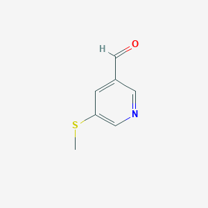 molecular formula C7H7NOS B6359172 5-(甲硫基)烟醛 CAS No. 1784970-38-2
