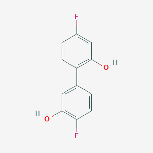 molecular formula C12H8F2O2 B6359201 2-Fluoro-5-(4-fluoro-2-hydroxyphenyl)phenol, 95% CAS No. 394-78-5