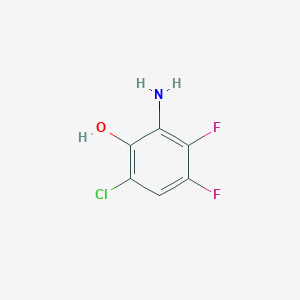 molecular formula C6H4ClF2NO B6359239 2-Amino-6-chloro-3,4-difluorophenol CAS No. 1782816-34-5