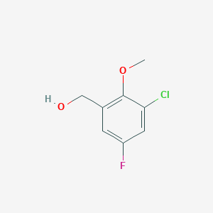 molecular formula C8H8ClFO2 B6359265 3-Chloro-5-fluoro-2-methoxybenzyl alcohol CAS No. 1785513-23-6