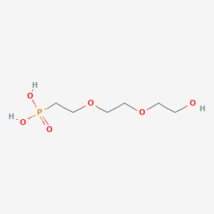 molecular formula C6H15O6P B6359320 (2-{2-[2-(2-Hydroxy-ethoxy)-ethoxy]-ethoxy}-ethyl)phosphonic acid CAS No. 1360716-35-3