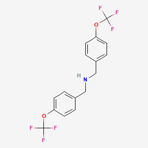 molecular formula C16H13F6NO2 B6359332 1,3-Bis[4-(trifluoromethoxy)phenyl]dimethylamine CAS No. 202144-50-1