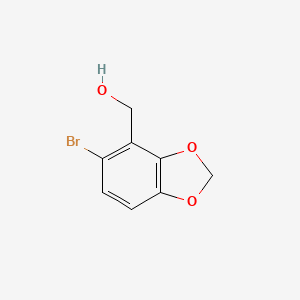 molecular formula C8H7BrO3 B6359391 (5-Bromobenzo[d][1,3]dioxol-4-yl)methanol CAS No. 669051-19-8