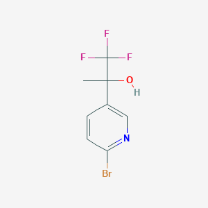 molecular formula C8H7BrF3NO B6359426 2-(6-溴-3-吡啶基)-1,1,1-三氟-2-丙醇 CAS No. 879487-92-0