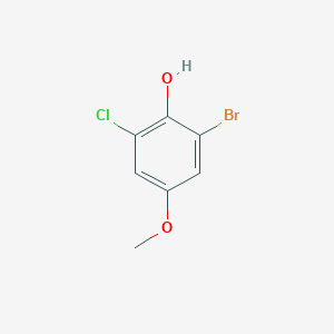 molecular formula C7H6BrClO2 B6359434 2-Bromo-6-chloro-4-methoxyphenol CAS No. 1430808-29-9