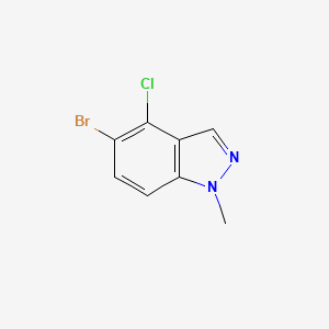 molecular formula C8H6BrClN2 B6359457 5-Bromo-4-chloro-1-methyl-1H-indazole CAS No. 1785427-70-4