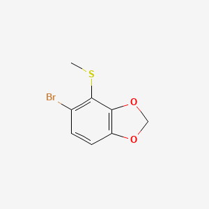molecular formula C8H7BrO2S B6359461 5-Bromo-4-(methylthio)benzo[d][1,3]dioxole CAS No. 1785446-24-3