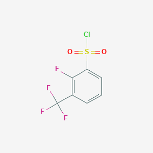molecular formula C7H3ClF4O2S B6359494 2-Fluoro-3-(trifluoromethyl)benzenesulfonyl chloride CAS No. 1177011-59-4