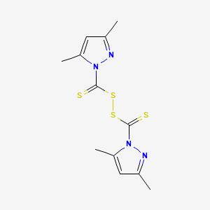molecular formula C12H14N4S4 B6359554 Bis(3,5-dimethyl-1H-pyrazol-1-ylthiocarbonyl)disulfide CAS No. 473804-86-3