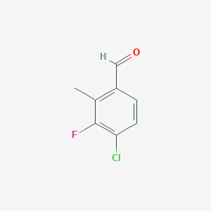 molecular formula C8H6ClFO B6359604 4-Chloro-3-fluoro-2-methylbenzaldehyde CAS No. 1783769-70-9