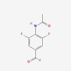 molecular formula C9H7F2NO2 B6359624 4-Acetamido-3,5-difluorobenzaldehyde CAS No. 1357624-48-6