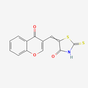 molecular formula C13H7NO3S2 B6359644 5-[(Z)-(4-Oxo-4H-chromen-3-yl)methylidene]-2-thioxo-1,3-thiazolan-4-one CAS No. 62484-70-2