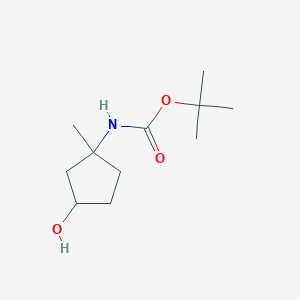 molecular formula C11H21NO3 B6359645 t-Butyl N-(3-hydroxy-1-methylcyclopentyl)carbamate CAS No. 1780760-71-5