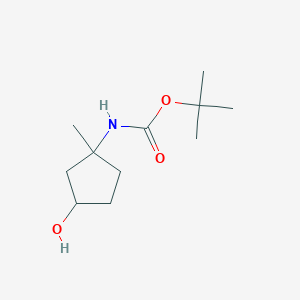 molecular formula C11H21NO3 B6359645 tert-Butyl N-(3-hydroxy-1-methylcyclopentyl)carbamate CAS No. 1780760-71-5