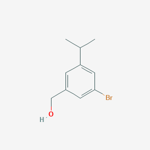 molecular formula C10H13BrO B6359674 3-Bromo-5-(1-methylethyl)benzenemethanol, 95% CAS No. 1781019-63-3
