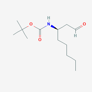 molecular formula C13H25NO3 B6359680 N-Boc-(+/-)-3-aminooctanal;  98% CAS No. 1335031-55-4