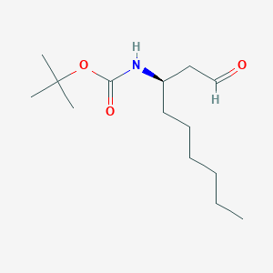 molecular formula C14H27NO3 B6359704 N-Boc-(+/-)-3-aminononanal;  98% CAS No. 1335031-86-1