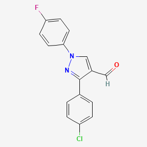 3-(4-Chlorophenyl)-1-(4-fluorophenyl)-1H-pyrazole-4-carbaldehyde
