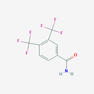 molecular formula C9H5F6NO B6359791 3,4-Bis(trifluoromethyl)benzamide CAS No. 1805276-11-2