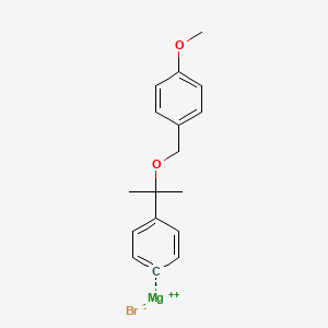 molecular formula C17H19BrMgO2 B6359895 (4-(2-((4-Methoxybenzyl)oxy)propan-2-yl)phenyl)magnesium bromide, 0.25 M in THF CAS No. 1310705-07-7