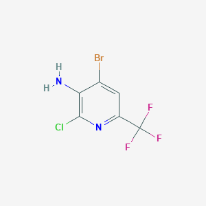 molecular formula C6H3BrClF3N2 B6359899 4-Bromo-2-chloro-6-(trifluoromethyl)pyridin-3-amine CAS No. 947146-74-9