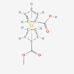 molecular formula C13H12FeO4-6 B6359902 Ferrocene-1,1'-dicarboxylic acid monomethylester CAS No. 1271-71-2