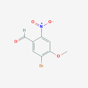 molecular formula C8H6BrNO4 B6359921 5-溴-4-甲氧基-2-硝基苯甲醛 CAS No. 1036757-01-3