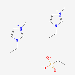 molecular formula C14H27N4O3P B6359930 1-Ethyl-3-methylimidazolium ethyl-phosphonate, 98% CAS No. 1048377-09-8