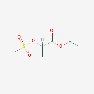 molecular formula C6H12O5S B6359937 Ethyl (2-methanesulfonyloxy)propanoate, 98% CAS No. 58742-64-6