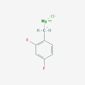 molecular formula C7H5ClF2Mg B6359957 2,4-Difluorobenzylmagnesium chloride, 0.25 M in 2-MeTHF CAS No. 161801-27-0