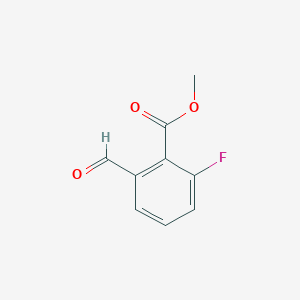molecular formula C9H7FO3 B6359963 Methyl 2-formyl-6-fluorobenzoate CAS No. 1256593-43-7