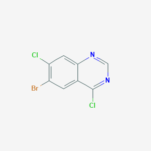molecular formula C8H3BrCl2N2 B6359966 6-Bromo-4,7-dichloroquinazoline CAS No. 1256955-32-4