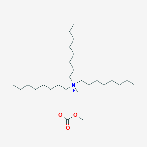 molecular formula C27H57NO3 B6359993 Methyltrioctylammonium methyl carbonate, approx. 50% in methanol CAS No. 488711-07-5