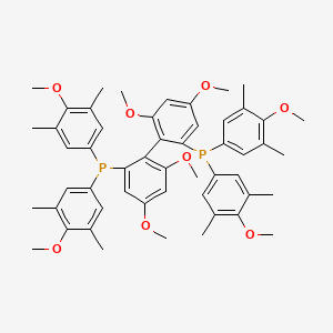 molecular formula C52H60O8P2 B6360003 (S)-2,2'-Bis[bis(4-methoxy-3,5-dimethylphenyl)phosphino]-4,4',6,6'-tetramethoxybiphenyl, 97% (S)-DMM-Garphos TM CAS No. 1365531-94-7