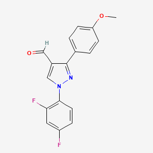 molecular formula C17H12F2N2O2 B6360035 1-(2,4-Difluorophenyl)-3-(4-methoxyphenyl)-1H-pyrazole-4-carbaldehyde CAS No. 618098-79-6