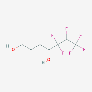 molecular formula C7H10F6O2 B6360093 5,5,6,7,7,7-六氟庚烷-1,4-二醇 CAS No. 121628-46-4