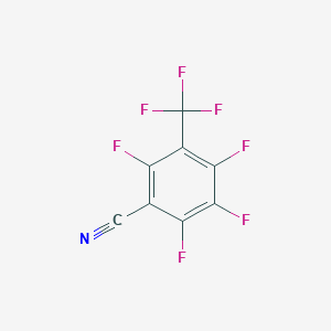 molecular formula C8F7N B6360119 2,3,4,6-Tetrafluoro-5-(trifluoromethyl)benzonitrile, 97% CAS No. 128507-23-3