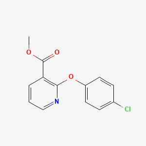 molecular formula C13H10ClNO3 B6360128 2-(4-Chloro-phenoxy)-nicotinic acid methyl ester, 95% CAS No. 136227-42-4
