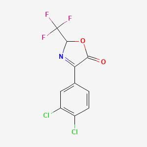 molecular formula C10H4Cl2F3NO2 B6360138 4-(3,4-Dichlorophenyl)-2-(trifluoromethyl)-5(2H)-oxazolone CAS No. 138778-63-9