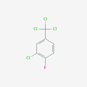 molecular formula C7H3Cl4F B6360147 3-Chloro-4-fluoro-benzotrichloride, 95% CAS No. 143726-99-2