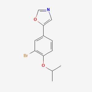 molecular formula C12H12BrNO2 B6360217 5-(3-溴-4-异丙氧基苯基)恶唑 CAS No. 191602-85-4