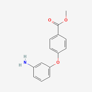 molecular formula C14H13NO3 B6360218 Methyl 4-(3-aminophenoxy)benzoate, 95% CAS No. 192768-38-0
