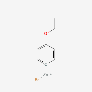 molecular formula C8H9BrOZn B6360243 4-Ethoxyphenylzinc bromide, 0.50 M in THF CAS No. 304435-69-6