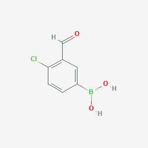 molecular formula C7H6BClO3 B6360253 4-Chloro-3-formylphenylboronic acid CAS No. 2354338-14-8