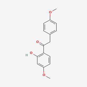 molecular formula C16H16O4 B6360268 1-(2-Hydroxy-4-methoxyphenyl)-2-(4-methoxyphenyl)ethanone CAS No. 39604-64-3