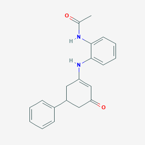 N-(2-((3-Oxo-5-phenylcyclohex-1-enyl)amino)phenyl)ethanamide