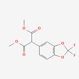molecular formula C12H10F2O6 B6360283 Dimethyl (2,2-difluorobenzo-1,3-dioxol-5-yl)malonate;  98% CAS No. 398156-37-1