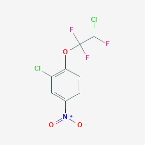 molecular formula C8H4Cl2F3NO3 B6360303 2-(2-Chloro-1,1,2-trifluoroethoxy)-5-(nitro)chlorobenzene, 98% CAS No. 40888-27-5